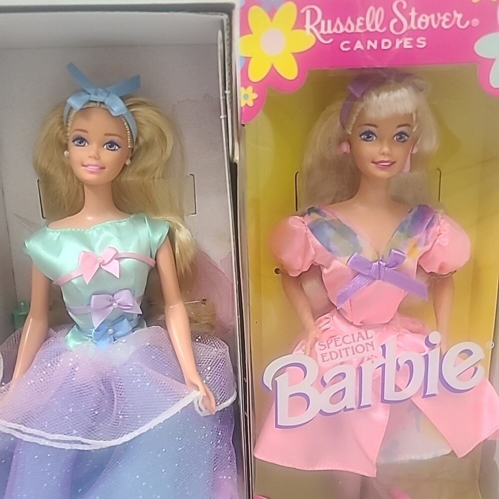 Lot Of 2 Vintage Barbie 1990's Rare Avon And Russel Stover Special Edition - Picture 2 of 4